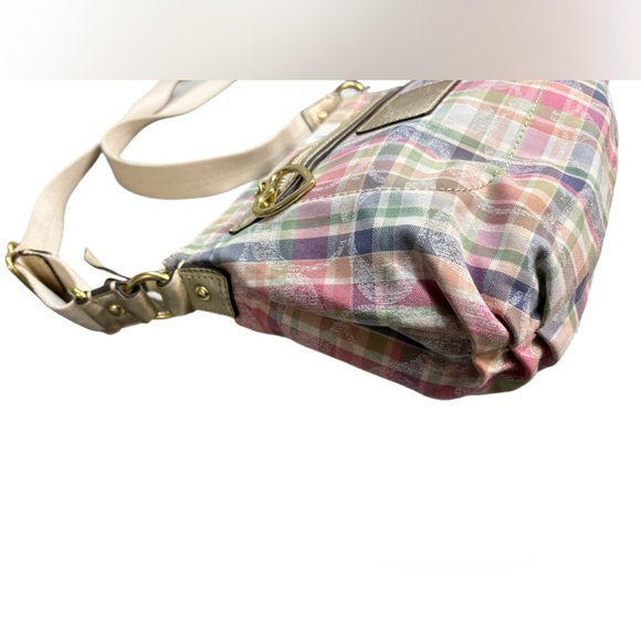 Coach Poppy Daisy Madras Plaid Crossbody Bag - Picture 9 of 13